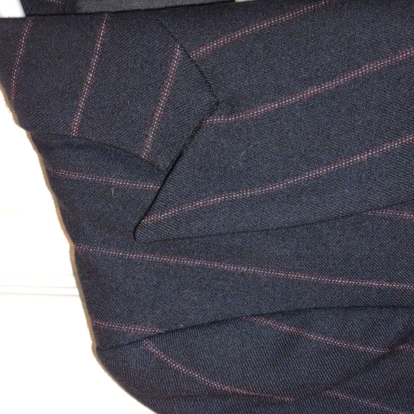 Pristine Zara Woman black business blazer/jacket with red & white stripes size 6 - Picture 3 of 7